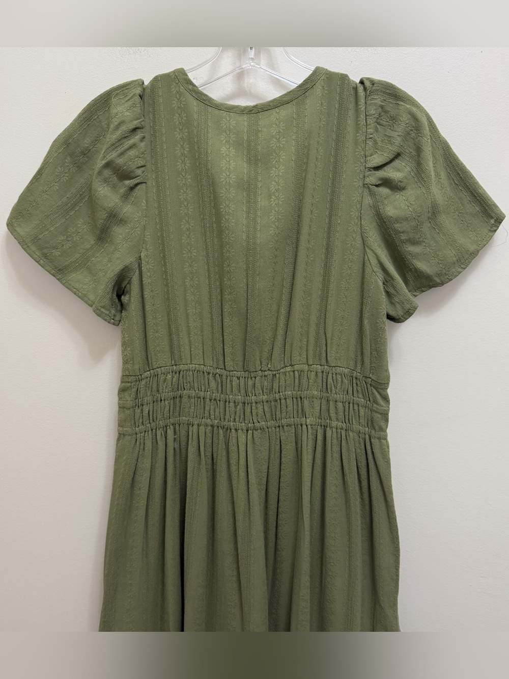 Anthropologie NWT Somerset Tiered Maxi Dress Pockets in Moss Green Size XS NEW - Picture 9 of 13